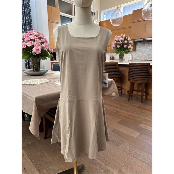 New Athleta Girl Size XXL 16 Robe School Day Dress Uniform Pockets Tan Lined 2 - Picture 1 of 10